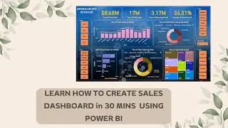 Sales Dashboard in Power BI | Sales dashboard kaise banaye | Learn Power BI in 30 MIns