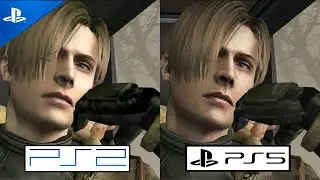 Resident Evil 4 PS5 VS PS2 Graphics Comparison Gameplay / Playstation 5 VS Playstation 2 / 1080P