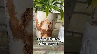 CEMENT VASE with Etruscan and Rust effect - Make vases to sell 