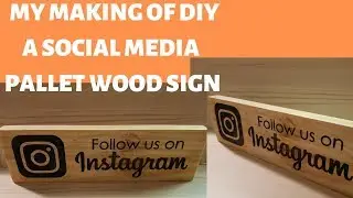 making a DIY instagram social media reclamed wood advertising sign