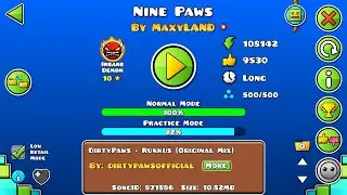 [Insane Demon] Nine Paws by MaxyLAND and more - Geometry Dash | Henry03