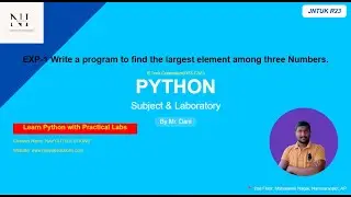 Program to Find Largest Number Among Three | Beginner Friendly Tutorial | JNTUK R23 Lab Program  |