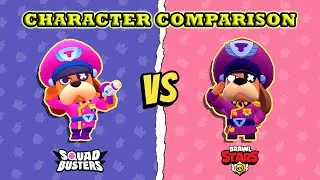 Character Comparison | Brawl Stars Vs. Squad Busters | Spooky World Updated