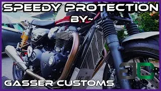 Triumph Speed Twin Gasser Customs Skid Plate & Radiator Guard install