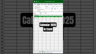 Excel Hack: Build a Full 2025 Calendar in Seconds! 📅