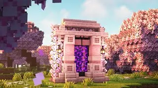 Minecraft - Como Decorar un Portal 🌸 con Madera de Cerezo - Tutorial