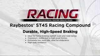 Raybestos ST45 Racing Brake Pad Formulation