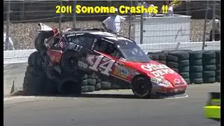 NASCAR - ALL CRASHES - 2011 Sonoma - Toyota/Save Mart 350