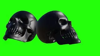 green screen skeleton head effect