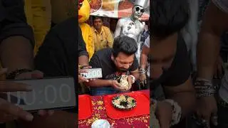 Record of eating BIGGEST PANI PURI😱 SHOCKING EATING CHALLENGE🔥 