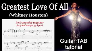 Guitar Tutorial - Free Music Tab / #08 Greatest Love Of All / Whitney Houston