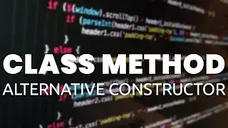 Class Method As Alternative Constructor In Python Hindi