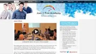 Joes 2 Pros Academy is Here!