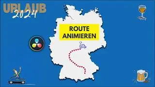 Karte animieren | Reiseroute zeichnen | DaVinci Resolve 19 | Fusion