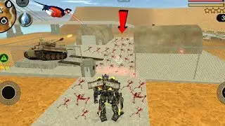 Vegas Crime Simulator - (Army Man skeleton) Army killed by laser gun by Transformer - Gameplay HD