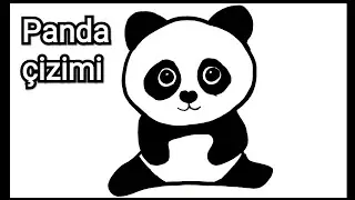 Çok kolay panda çizimi - kolay panda nasıl çizilir/Very easy panda drawing - how to draw panda easy