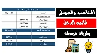 حكايه المحاسب والصيدلي قائمه الدخل بطريقه مبسطه
