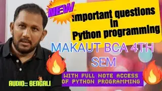Python Programming Important questions 
