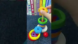 Colorful Wooden Building Stackers Toys For Baby / Montessori Educational Building Blocks