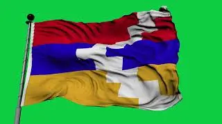 🚩Nagorno Karabakh Flag Waving  | GREEN SCREEN & CHROMA MATTE🚩