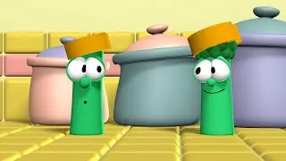 Junior impersonates the Cheese-Headed Bean Boy! (VeggieTales Animation)