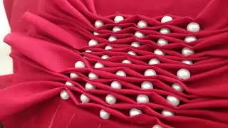 Smocking With Beads (Hand Embroidery Work)