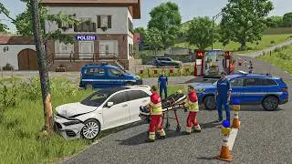Mercedes A45 AMG Police Chase Ends in Crash (Suspect Hospitalized) | FS25 Roleplay