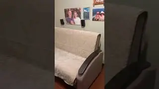 На новый диван, купили покрывало.