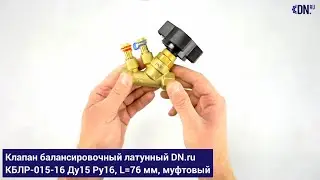 Клапан балансировочный латунный муфтовый DN.ru КБЛР