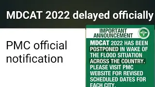 National MDCAT delayed officially!Check your latest date.