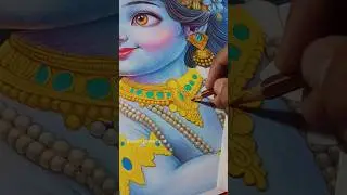 finally shree Krishna drawing complete 😍❤️ whatsapp-6239174656 to order your portrait #shorts #short