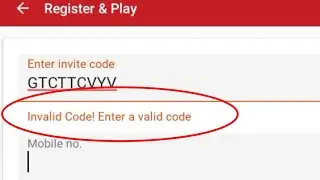 Dream11 Invite Code Problem Solve | Dream11 Invalid Code! Enter a valid code Issue