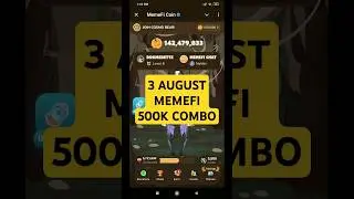 3 AUGUST - MEMEFI COIN - 500K SECRET TAP CODE
