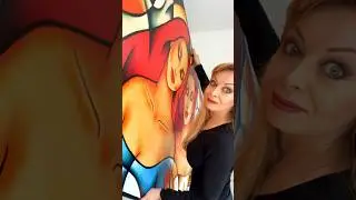 Beste Grüße aus meinem Atelier 💃🌺 #kunst #malerei #frauenpower #acrylmalerei #frauenbilder #art