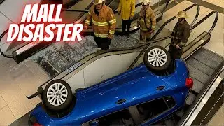 Elderly woman ends up between two escalators - Bad drivers & Driving fails -learn how to drive 