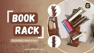 Wooden Bookcase For Home & Office | Space Saving Book Rack | Freestanding Books Holder (DIY)