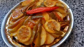 Délicieux tagine de boulettes de sardines et riz aux légumes, un vrai délice!🐟🐟