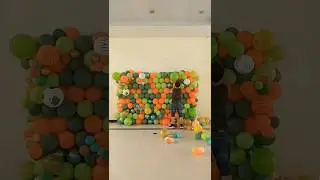 Jungle Safari Themed Balloon Wall #balloon #balloonwall #balloonshortsvideo #balloonshorts #diy #fyp