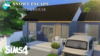 (No CC!!) Snowy Escape Modern House | The Sims 4 speed build
