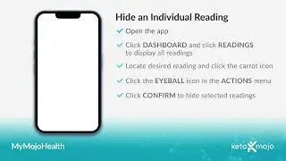 How To Hide an Individual Reading In the MyMojoHealth App