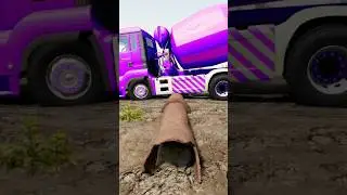 Mixer Trucks vs Broken Pipe 