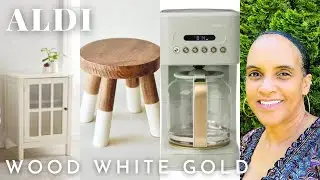 ALDI WOOD WHITE & GOLD shop with ME + BJ’S HAUL