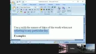 The Indefinite Article