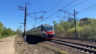 Электропоезд ЭП2Д-0029 станция Голицыно до станции Кубинка-1. 03.05.2024.