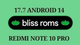 BLISS 17.7  | ANDROID 14 |  REDMI NOTE 10 PRO.