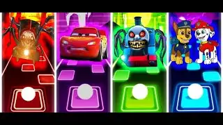 Paw Patrol vs Mcqueen vs Choo Choo  Charles vs Thomas The Train exe/TILES HOP EDM RUSH
