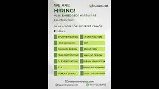VLSI Jobs | Semiconductor Jobs | India | UK | USA | Canada | Europe