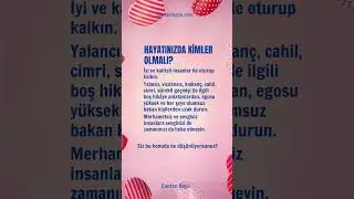 HAYATINIZDA KİMLER OLMALI? #hayatdersi #hayatadair #yaşamadair #ilişkiler  | Canten Kaya Videoları