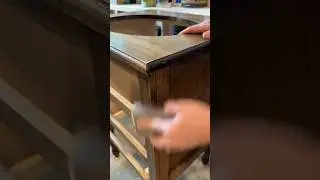 Part 4 of our Custom Wood Sink Vanity: how to distress wood furniture #woodworking