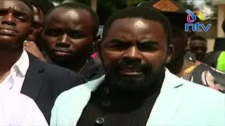 #wajinganyinyi artist king Kaka outside DCI headquarters defended by mp jaguar and lawyers!